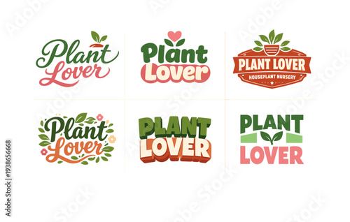 Plant lover logos collection: nature-inspired designs for gardening enthusiasts