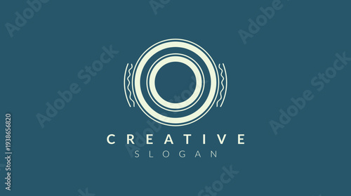 This image showcases a sophisticated logo design incorporating circular elements and typography, ideal for businesses aiming for a modern and creative identity.