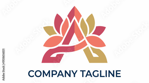 The refined logo design features floral motifs and vibrant colors, creating a sense of calm and attraction, ideal for businesses focused on health and wellness.
