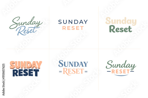 Sunday reset: stylish script designs for relaxed weekend vibes