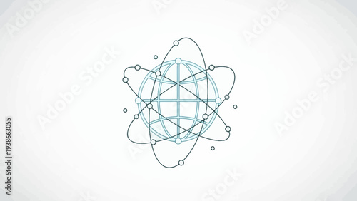 Global network system with orbiting data connections.