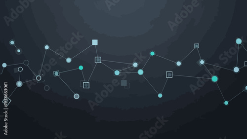 Abstract digital network connection with points and lines on a dark background.
