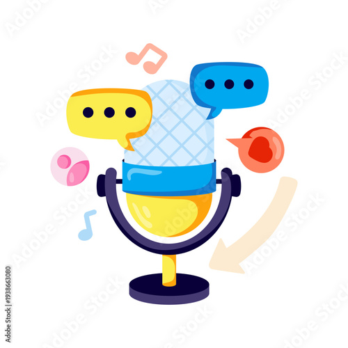 Premium download illustration of podcast 