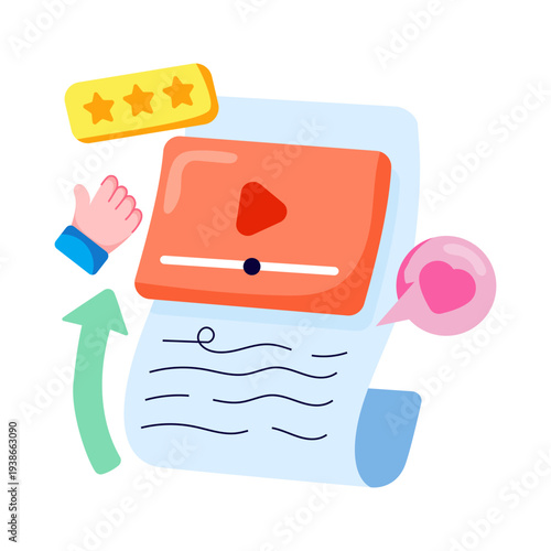 Modern design illustration of video content 