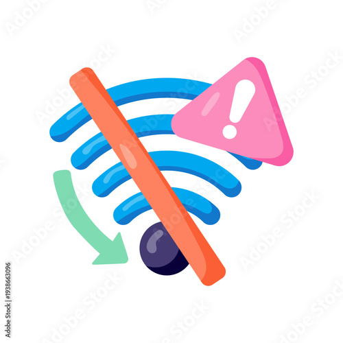 Modern design illustration of no wifi 