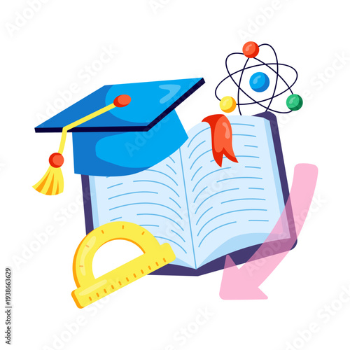 Trendy vector design of science education 