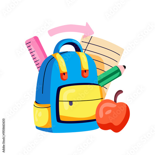      Trendy vector design of backpack 