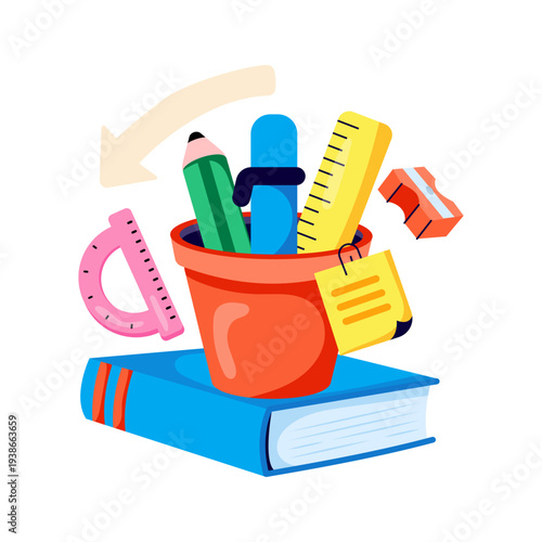        A premium download vector of stationery holder 