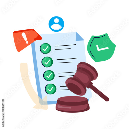 An illustration design of business regulations 