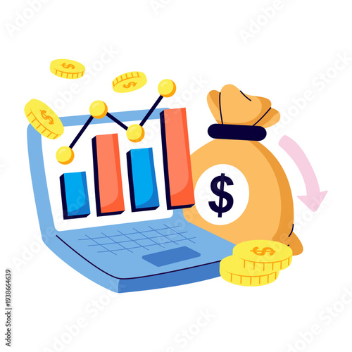 A perfect design illustration of revenue 