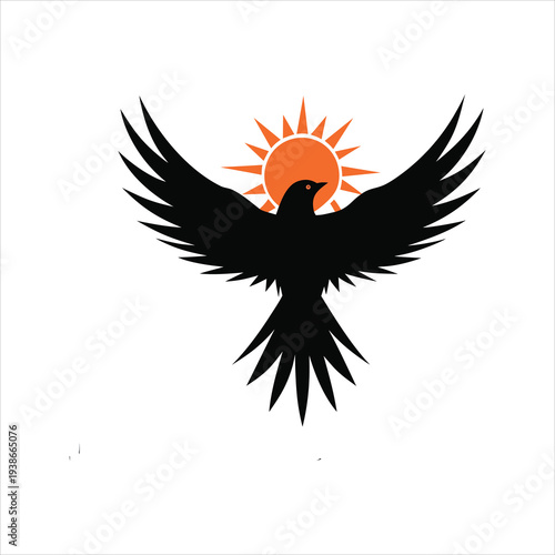 Creative Bird Sunrise Logo Icon Vector Design