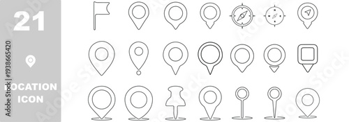 Set of location pin icons. location pin place marker. Location icon. Map marker pointer icon set. Modern map markers. Pin icon vector isolated on white background. Vector illustration, eps 10.