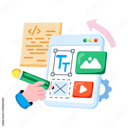        A premium download vector of website design 