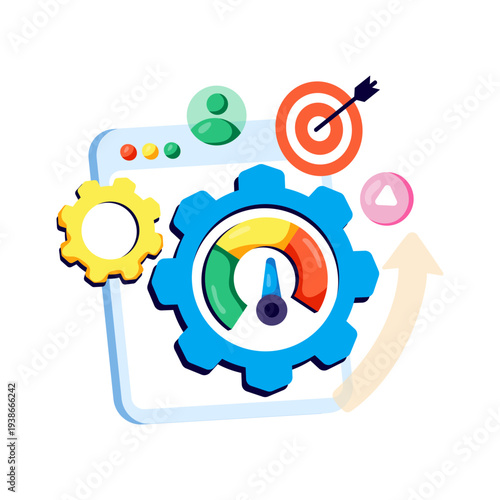 Modern design illustration of web speed optimization 