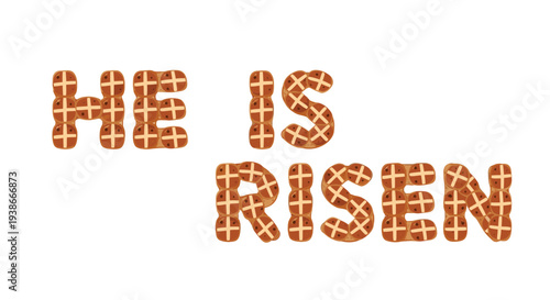 He is Risen Easter Text Design.