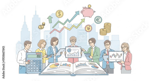 Business Team Working Together on Project.