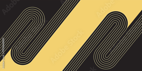 Luxury gold background pattern seamless geometric wave line circle abstract design vector. Christmas background.
