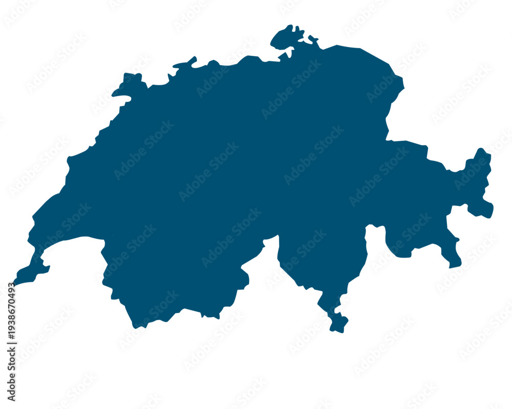 Fototapeta premium map of switzerland