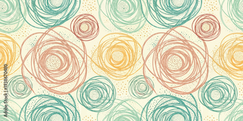 Abstract swirl patterns on a light background with soft pastel colors Vector
