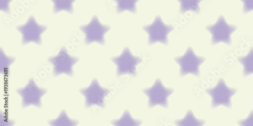 Seamless mesh gradient background with blurred pastel purple stars on a soft cream backdrop. Dreamy celestial texture with airy y2k mood, perfect for wallpapers, textiles, stationery, packaging, and c