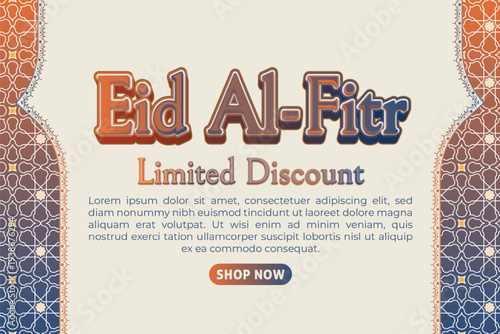 Eid Al-Fitr Limited Discount Promotion Banner Template