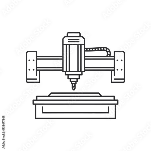 CNC milling machine cutting tool.