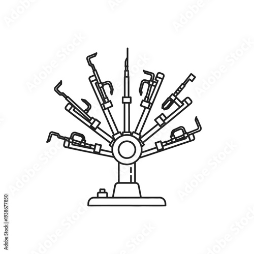 Dental surgical instrument tool set.