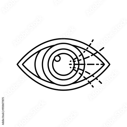 Detailed Illustration of a Human Eye.