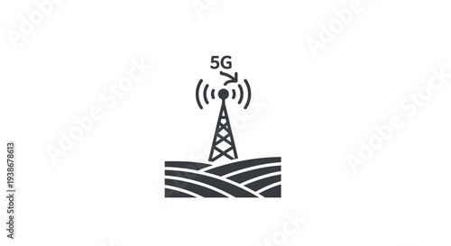 5G wireless communication tower network signal.