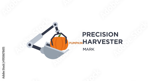 Precision Harvester logo with pumpkin.