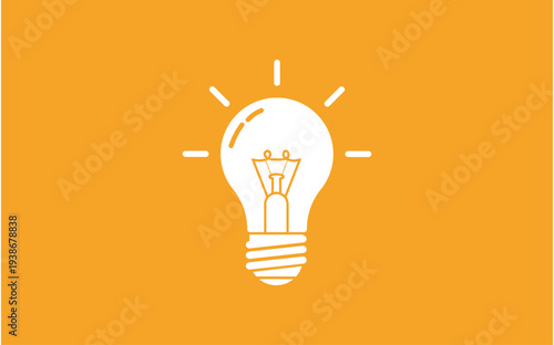 Light bulb icon idea innovation inspiration creativity graphic design illustration