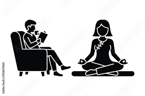 Relaxation and Leisure Activities Vector Icons