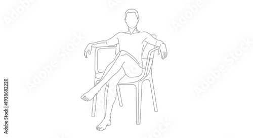 Woman sitting in a chair relaxed.