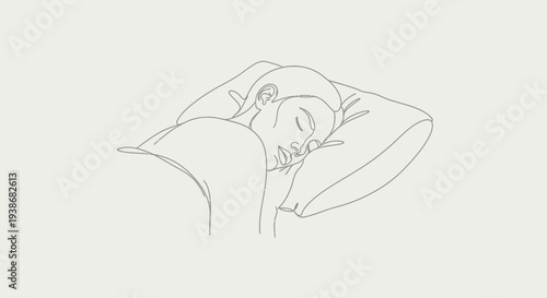 Sleeping Baby on Pillow Closeup.