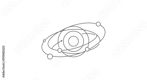 Solar System Orbital Diagram Illustration.