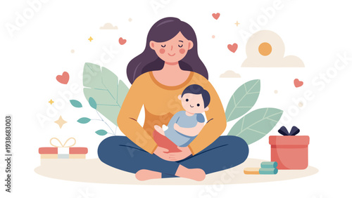 Happy Mothers Day Celebration with Loving Mom and Child Illustration
Mothers Day Greeting Background with Flowers Hearts and Family Love
Happy Mothers Day Card Design with Mom and Kids Love Concept
