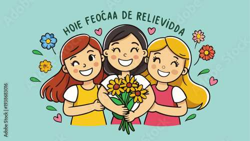 Happy Mothers Day Celebration with Loving Mom and Child Illustration
Mothers Day Greeting Background with Flowers Hearts and Family Love
Happy Mothers Day Card Design with Mom and Kids Love Concept
