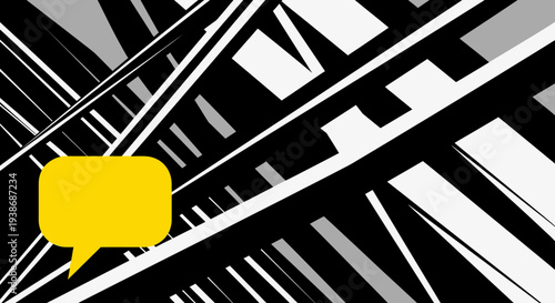 speech bubble on abstract background
