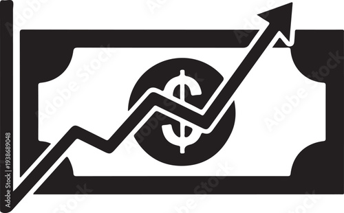 Financial Growth Illustration: An emblematic illustration showcasing the upward trajectory of financial success, symbolizing wealth and economic progress.
