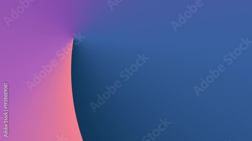 Wallpaper Mural Gradient curve animates in and out, splitting screen into pink, blue zones. Seamless loop. Clean, modern motion background ideal for corporate presentations with text overlay space. Torontodigital.ca