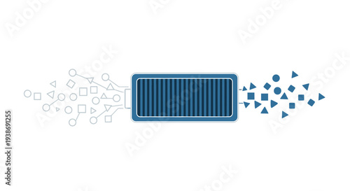 computer chip on white background