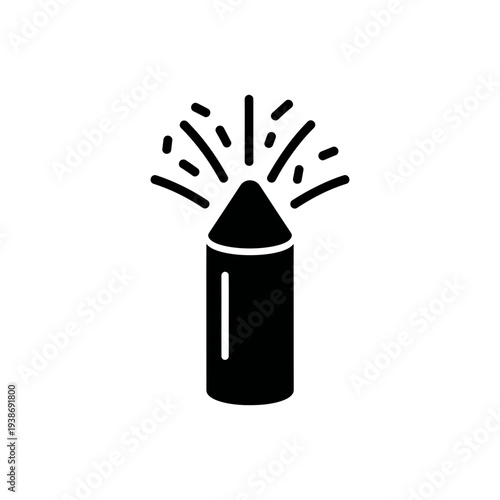 Modern rocket launching into the sky with explosion