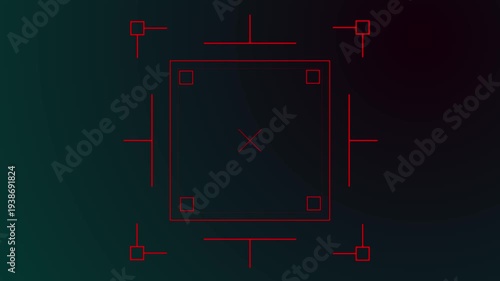 Camera caption logo animation with gradient background