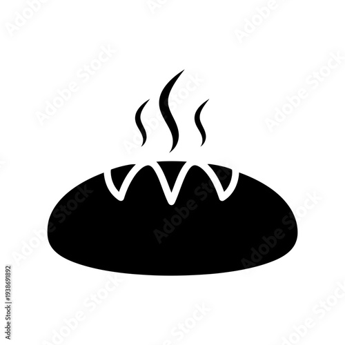 Steaming hot food on a plate ready to eat