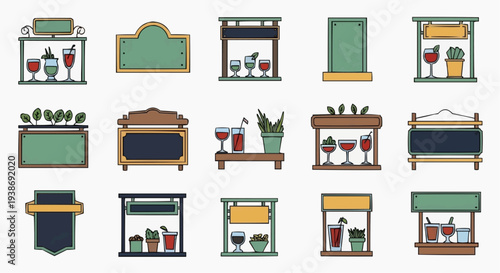 A Collection of diverse bar signs, offering variety for businesses and establishment