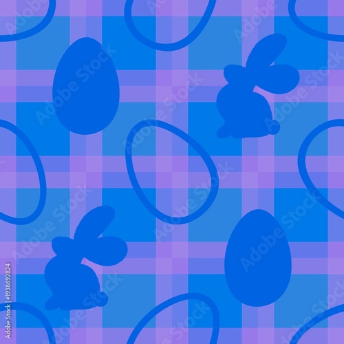 Easter eggs seamless rabbits pattern for fabrics and linens and kids clothes print and spring party accessories 