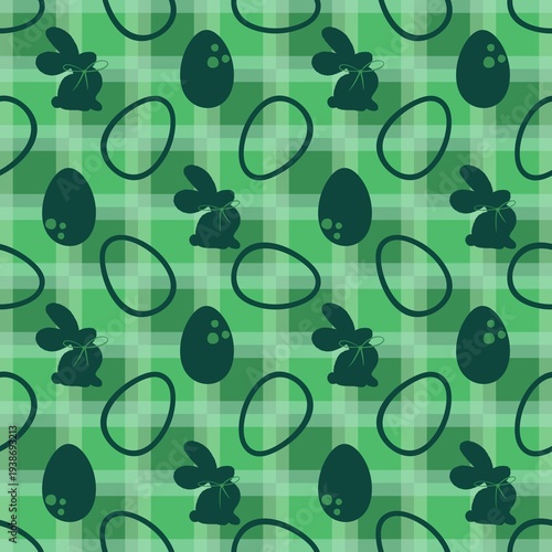 Easter eggs seamless rabbits pattern for fabrics and linens and kids clothes print and spring party accessories 