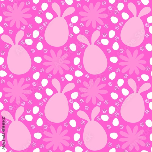 Easter eggs seamless rabbits pattern for fabrics and linens and kids clothes print and spring party accessories 