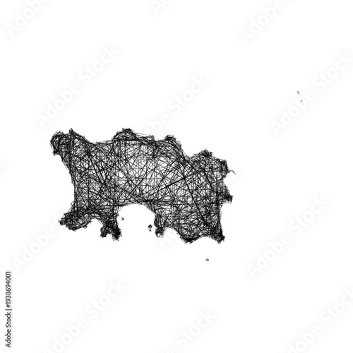 Sketch Jersey outline map design