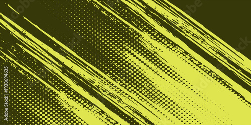 Gradient grunge texture background in yellow and dark blue color pattern with halftone dots